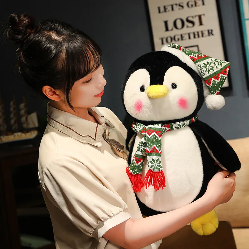 Adorably Cute Christmas Penguin Plush Toy