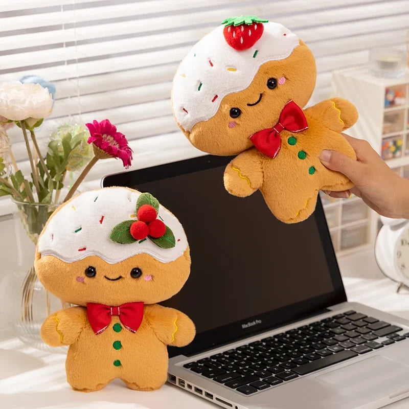 Adorable Kawaii Gingerbread Man Christmas Plush Toy