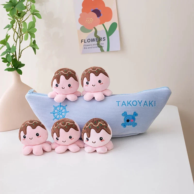 Delicious Plush Takoyaki Candy Ball Keychains