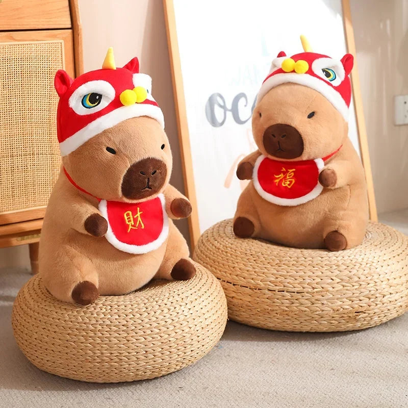 Adorable Christmas & New Year Baby Capybara Plush Toys