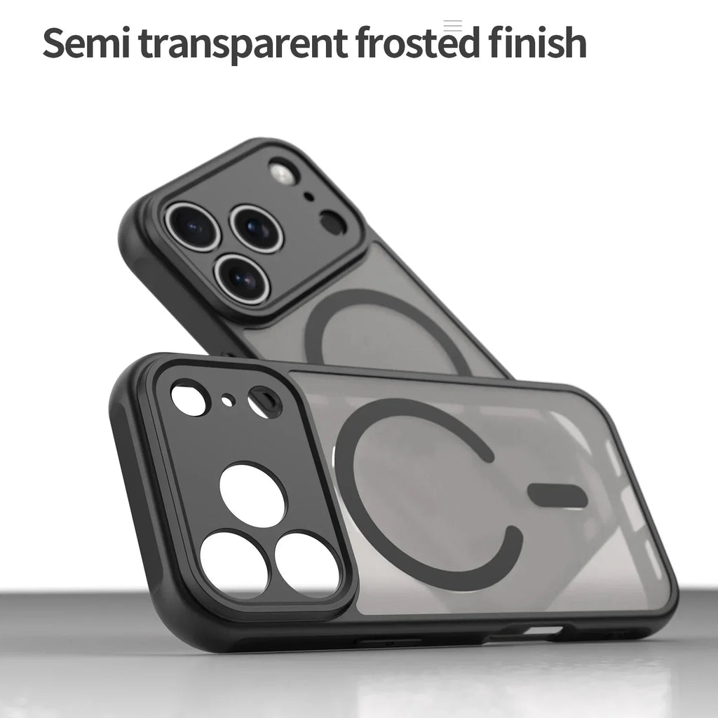 Shockproof Skin feel Matte Translucent Magnetic Case For iPhone 12-18 Pro & Pro Max