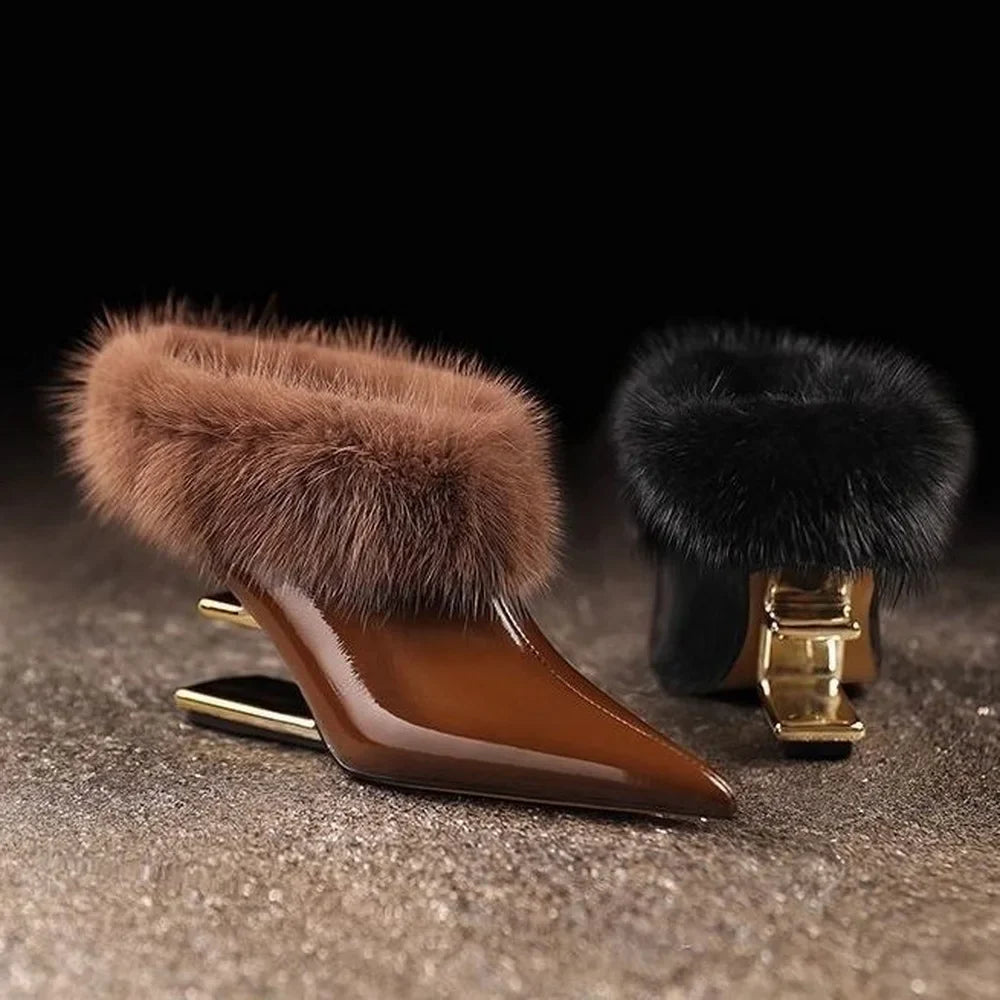 Alvina | Stylish Whisper Furry Heels