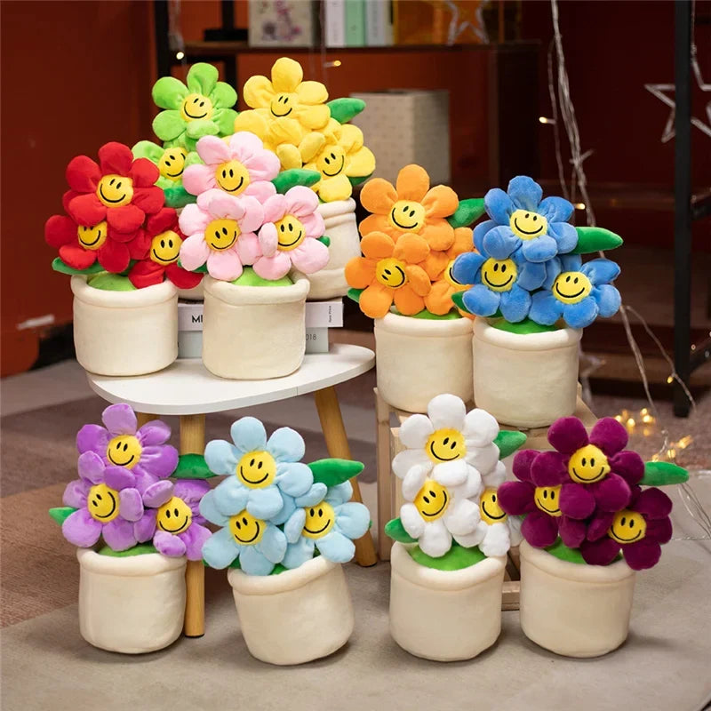Cheerful Sunflower Plush Flowerpot Companion