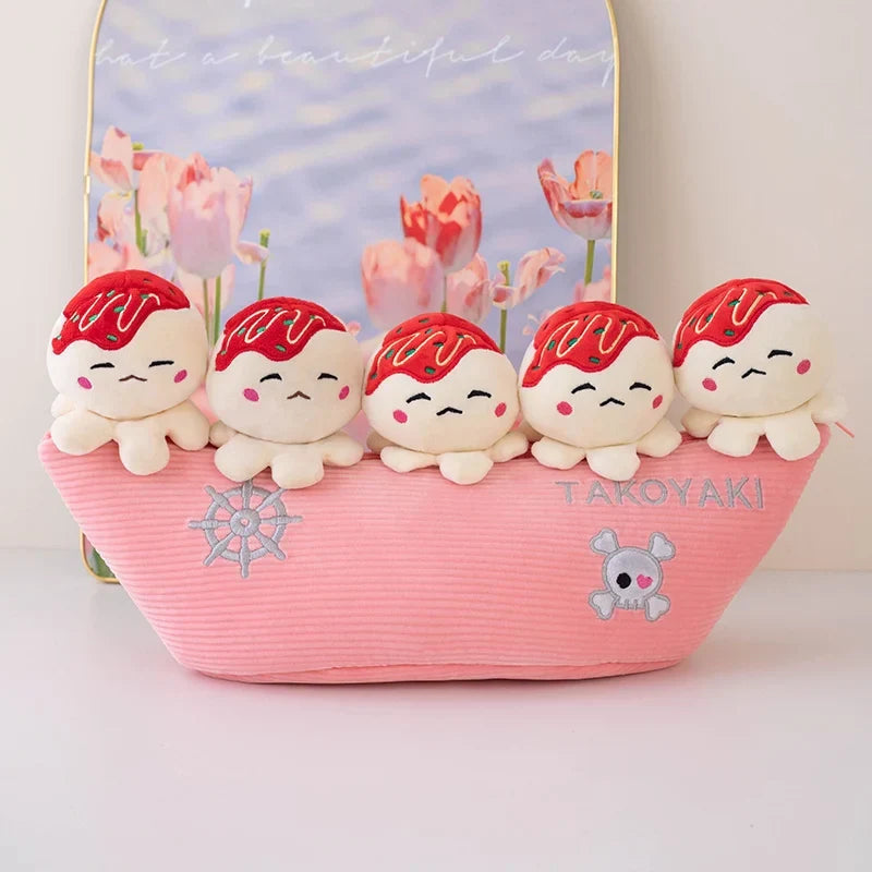 Delicious Plush Takoyaki Candy Ball Keychains