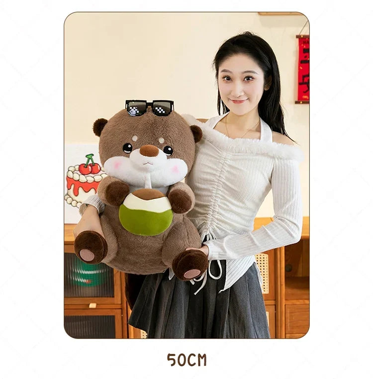 Charming Coconut Otter Plush Toy