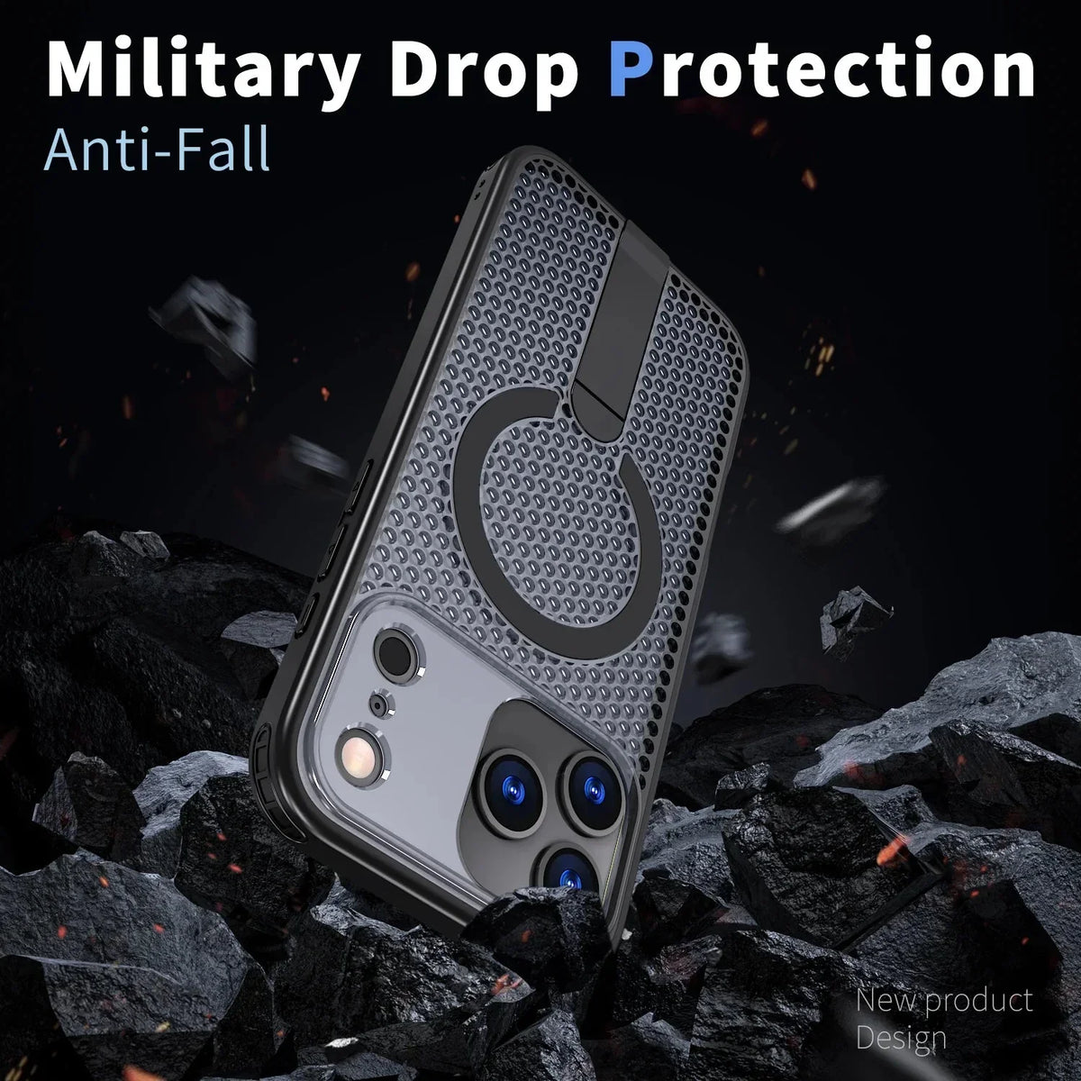Magnetic Case Anti-drop Heat Dissipation Protective Cover for iPhone 17-18