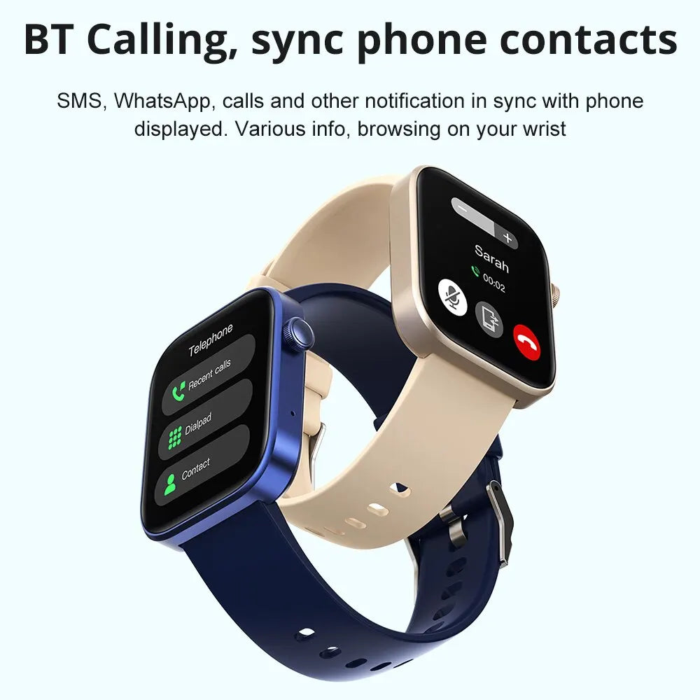 Voice Calling Smartwatch IP68 Health Monitoring Watch