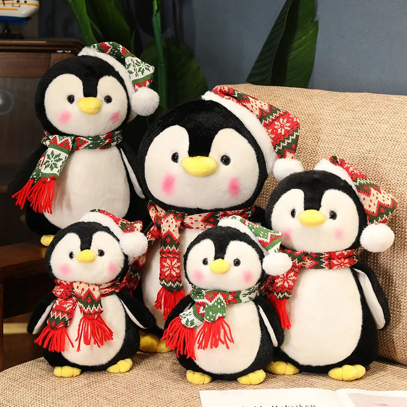 Adorably Cute Christmas Penguin Plush Toy