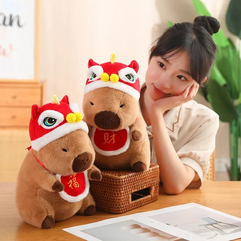 Adorable Christmas & New Year Baby Capybara Plush Toys