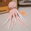 Adorable Pink and Brown Plush Octopus - Funny and Cuddly!