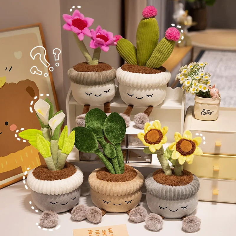 Adorable Plush Cactus Flower Toy