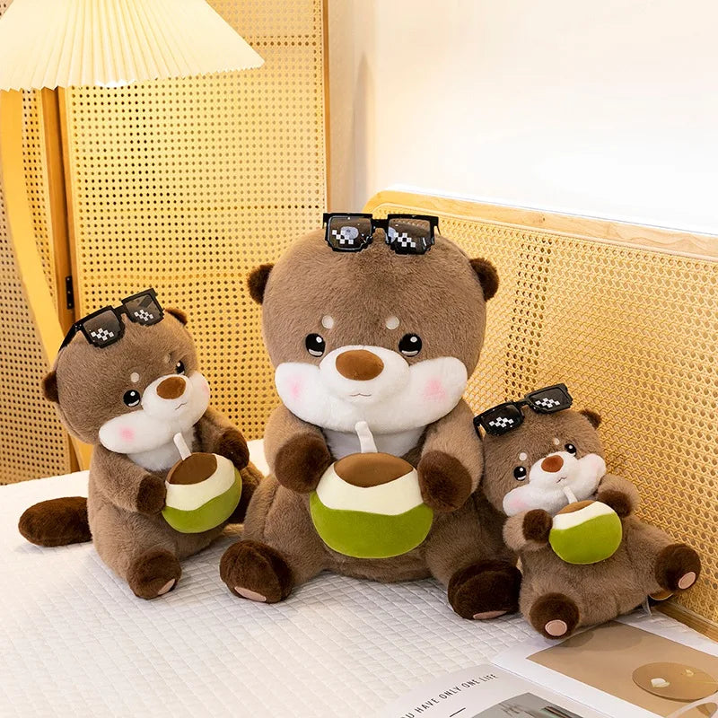 Charming Coconut Otter Plush Toy