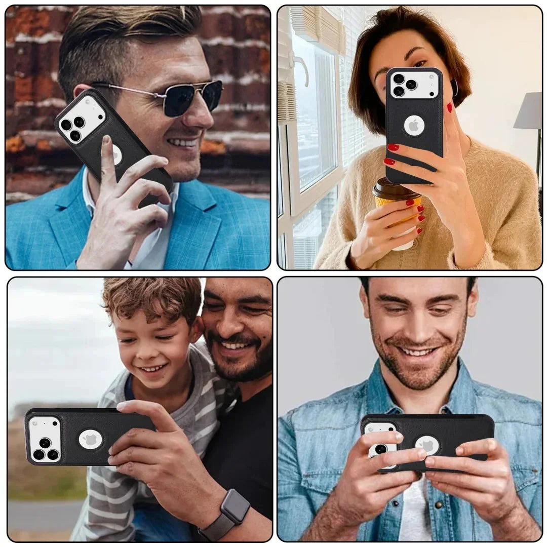 Luxury High Quality PU Leather Mobile Phone Case For iPhone 12-18 Pro & Pro Max
