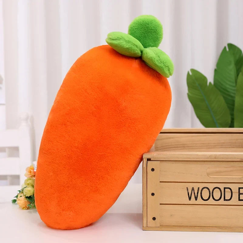 Adorable Fluffy Carrot Plushie with Cute Mini Hanging Carrots
