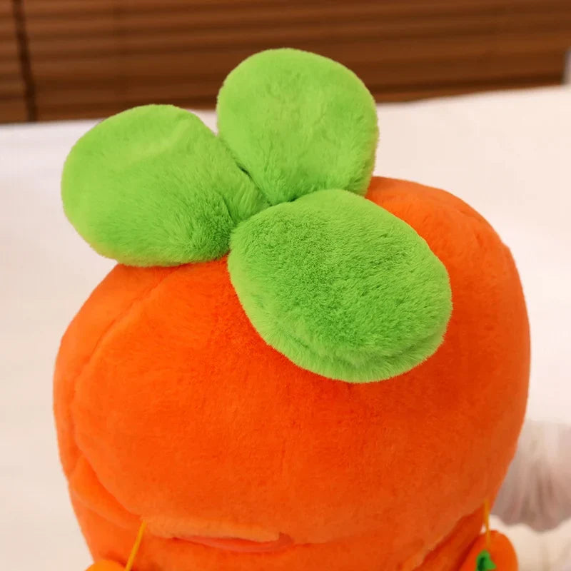 Adorable Fluffy Carrot Plushie with Cute Mini Hanging Carrots