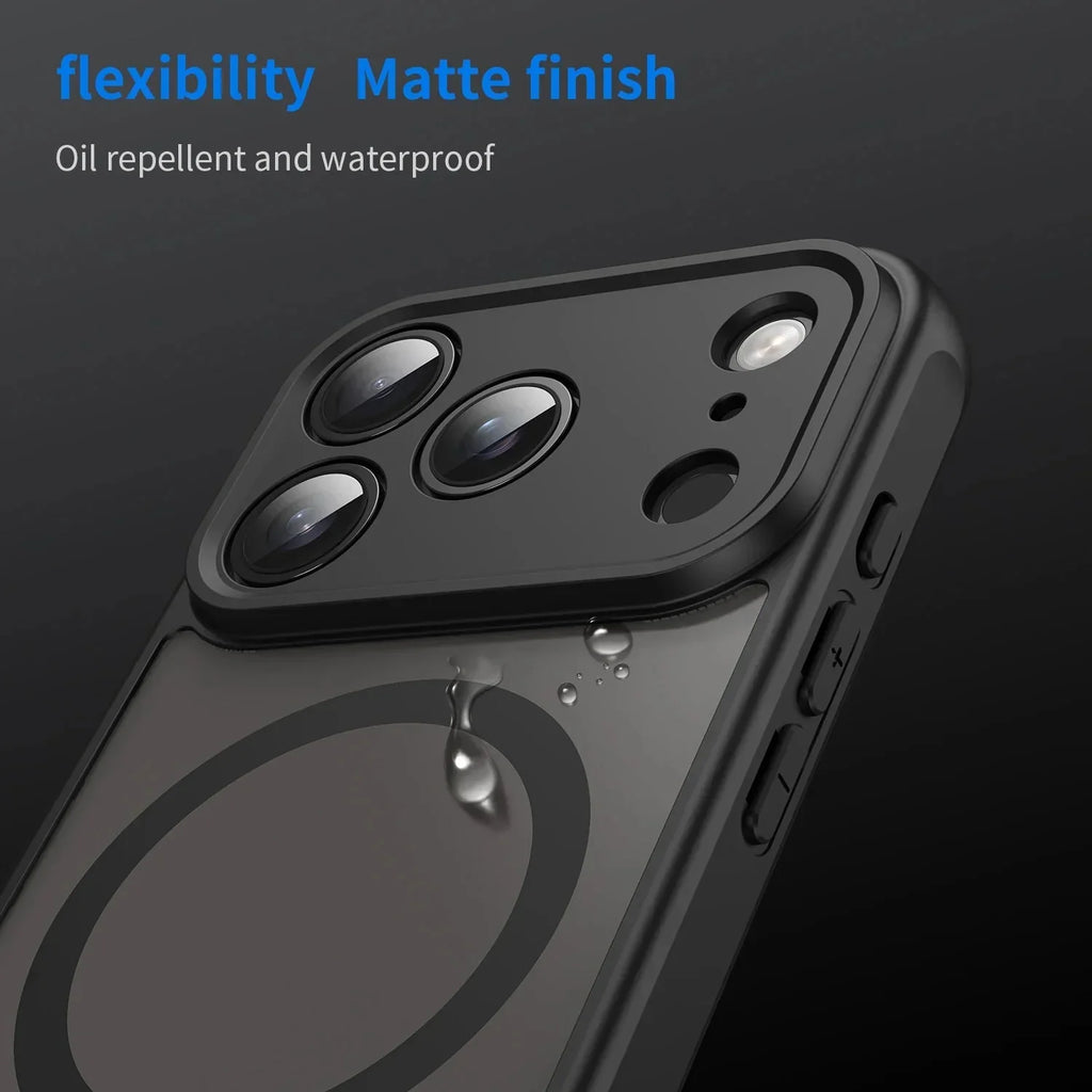 Shockproof Skin feel Matte Translucent Magnetic Case For iPhone 12-18 Pro & Pro Max