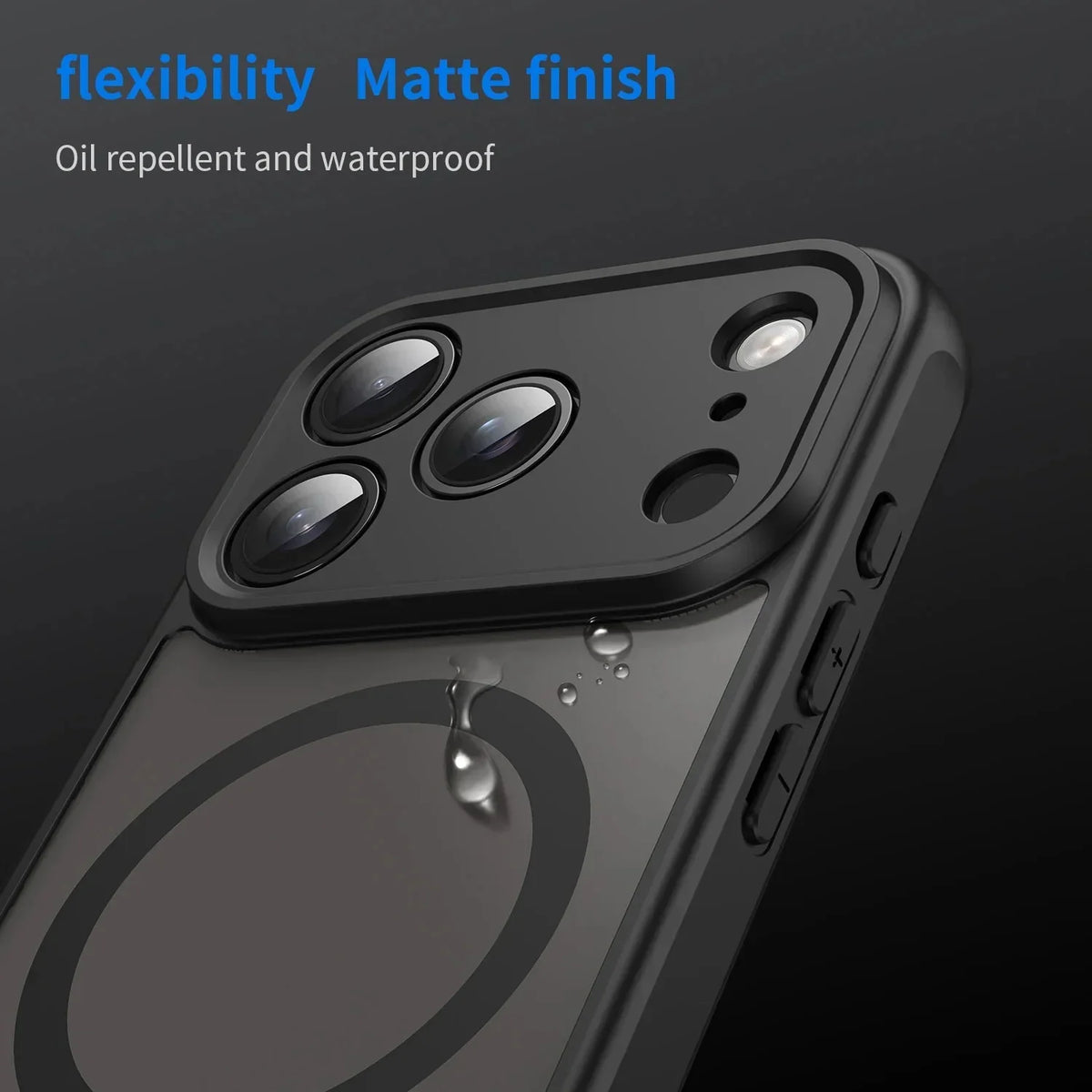 Shockproof Skin feel Matte Translucent Magnetic Case For iPhone 12-18 Pro & Pro Max