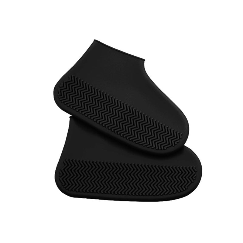 1 Pair Waterproof Non-Slip Silicone Shoe Cover High Elastic Wear Resistant Unisex Shoe Cover