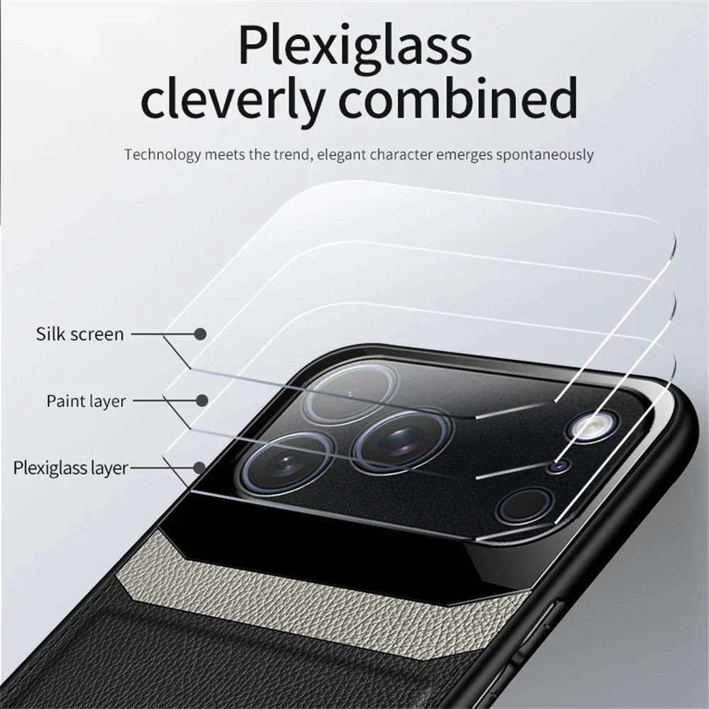 Luxury Hight Leather Shockproof Case with Camera Protect Phone Cover For iPhone 17/ 16/ 15/ 14