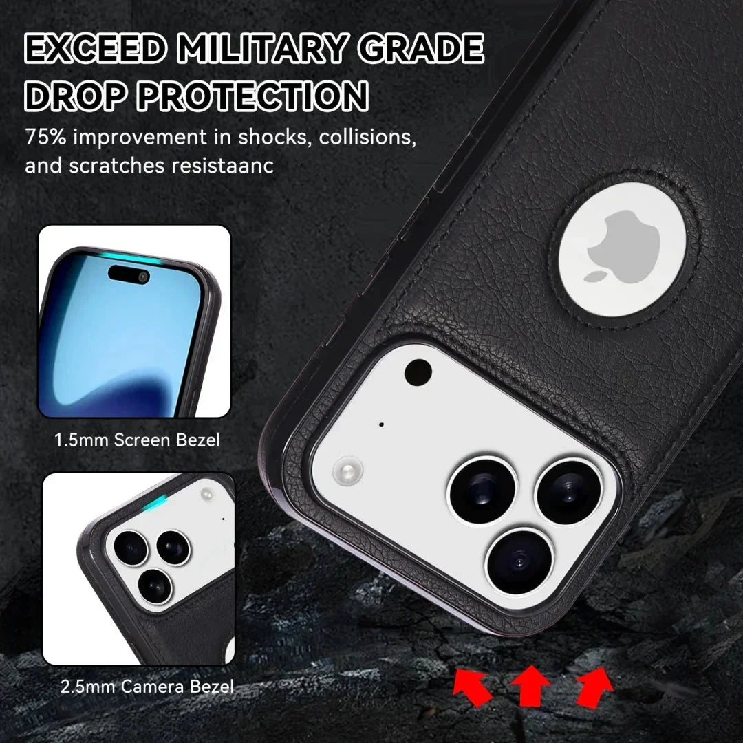 Luxury High Quality PU Leather Mobile Phone Case For iPhone 12-18 Pro & Pro Max