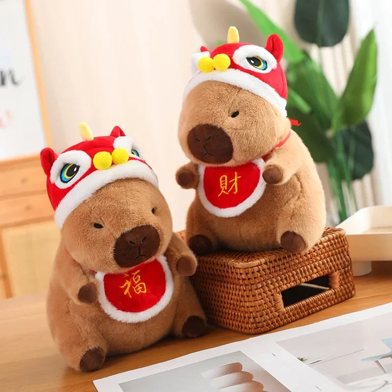 Adorable Christmas & New Year Baby Capybara Plush Toys