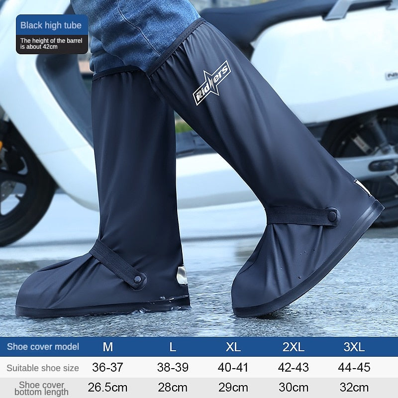 High Tube Outdoor Waterproof Anti-Slip Cycling Walking Rain Shoe Covers