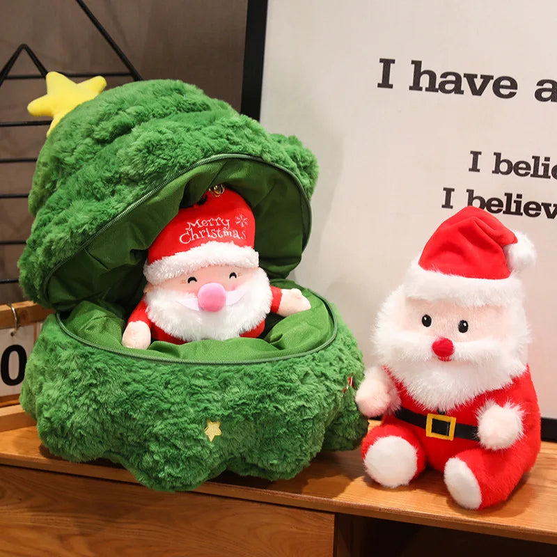 Festive Plushie Collection: Santa, Rudolph, and Christmas Tree Delight!