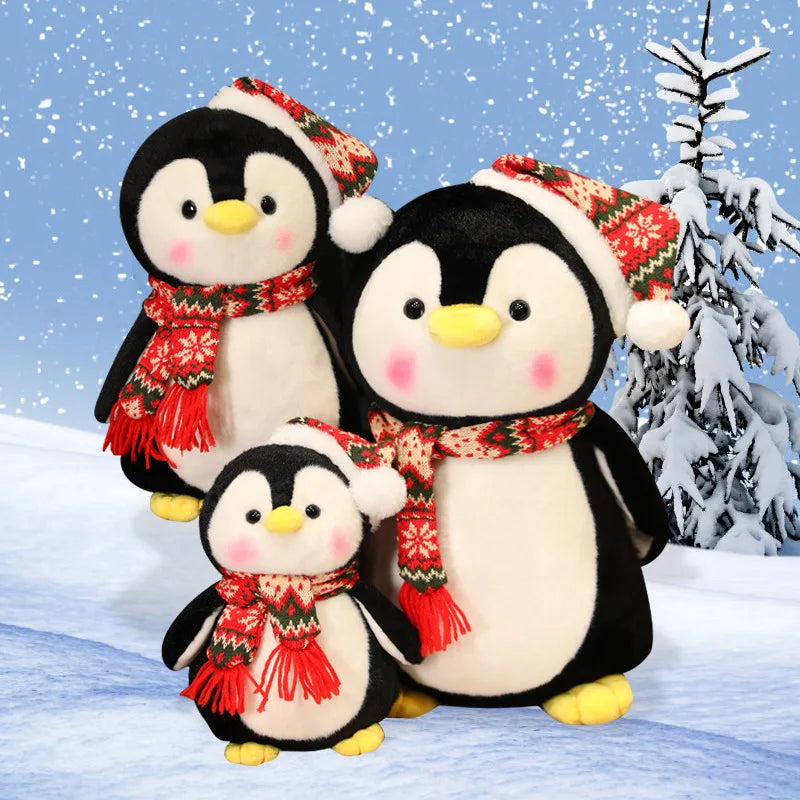 Adorably Cute Christmas Penguin Plush Toy