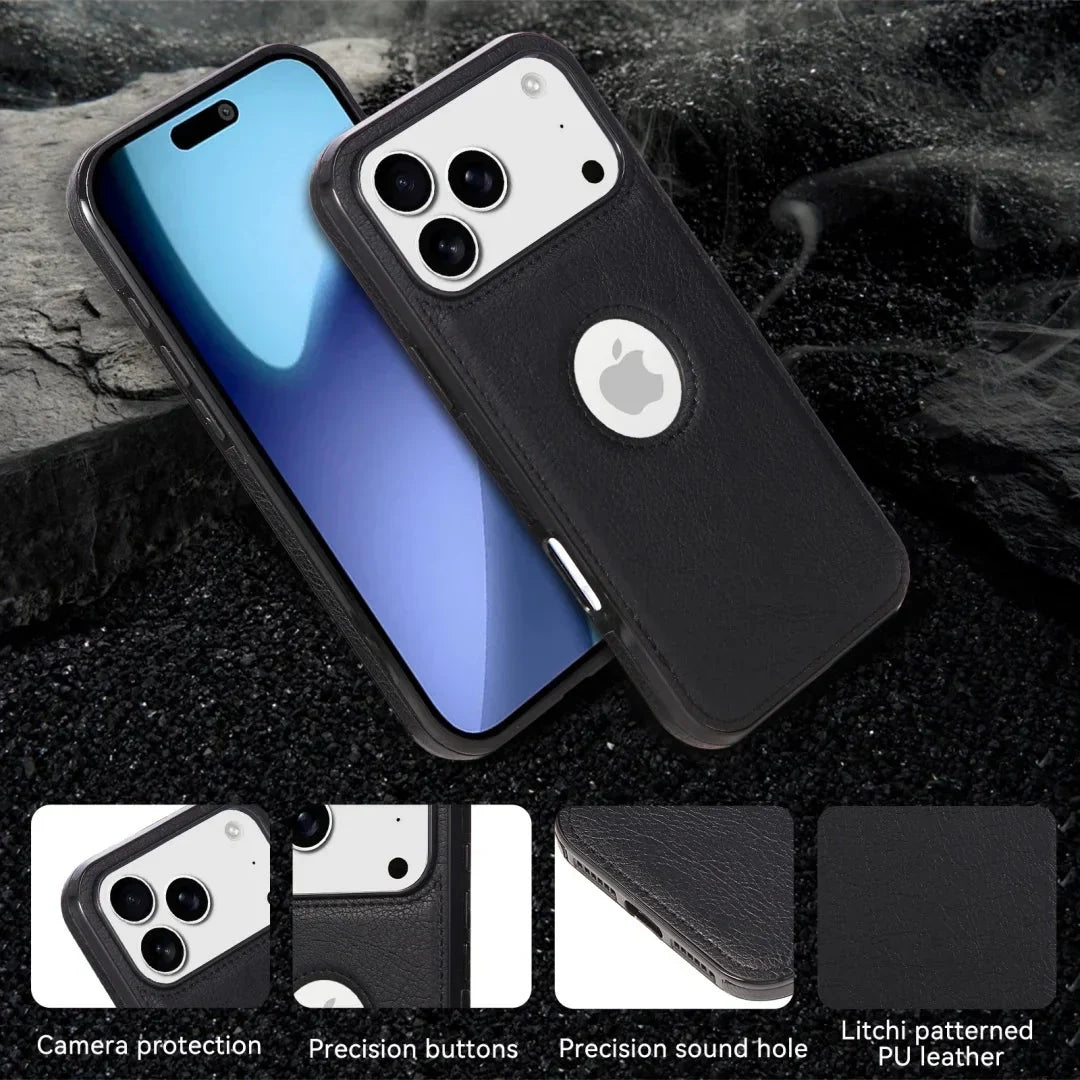 Luxury High Quality PU Leather Mobile Phone Case For iPhone 12-18 Pro & Pro Max