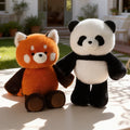 Maple & Mochi the Running Red Panda & Panda Plushies