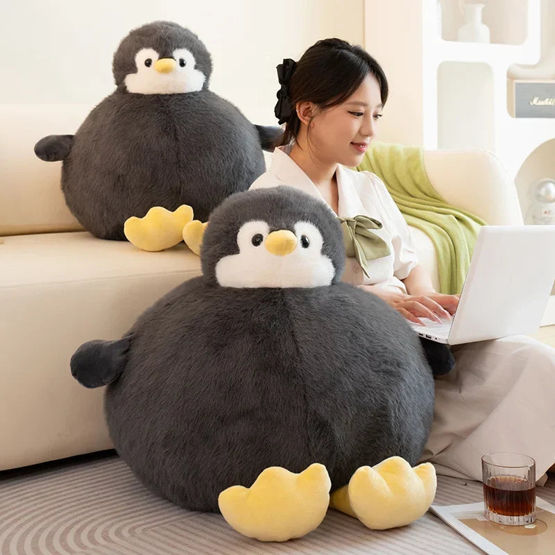 Adorably Plump Round Penguin Plush Toy