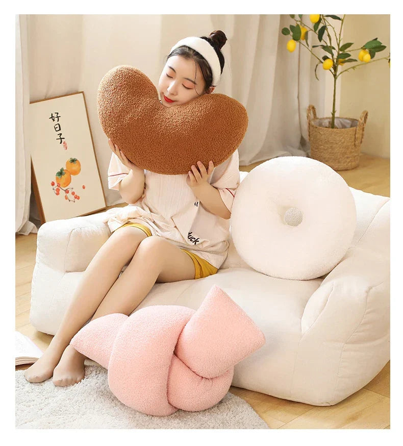 Charming Minimalist Moon Ball Plush Pillow Collection