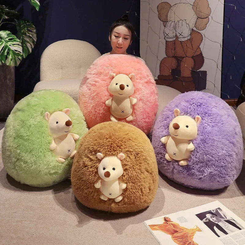 Adorable Fluffy Hedgehog Plush Toy