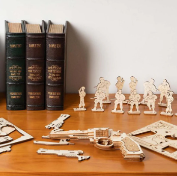 Robotime ROKR 3D Corsac M60 Justice Guard Gun DIY Wooden Puzzle
