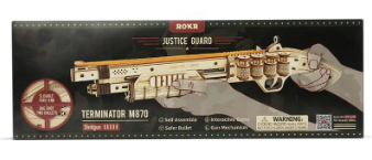 Robotime 3D DIY Wooden Puzzle Terminator M870 Justice Guard Gun Assembly Toy