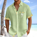 Callan | Tropisches Freizeit-Button-Down-Hemd