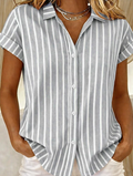 Pippa | Short Sleeve Striped Vintage Shirt