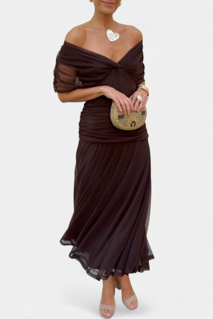Lucasta | Elegantes schulterfreies Kleid