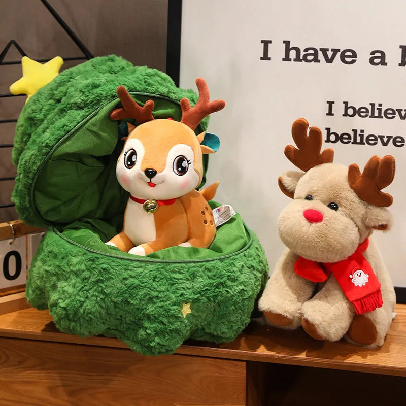 Festive Plushie Collection: Santa, Rudolph, and Christmas Tree Delight!