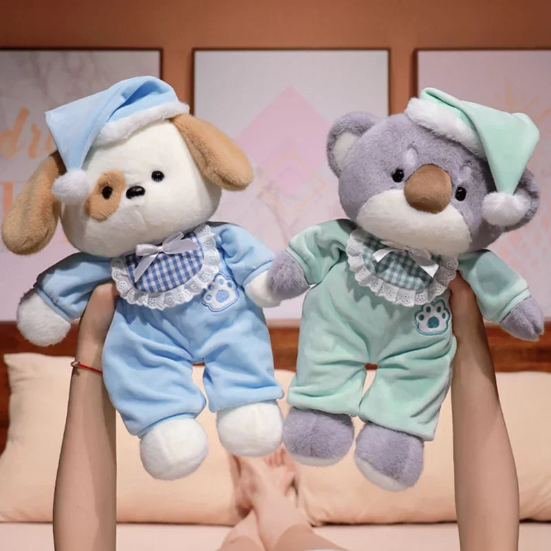 Cozy Bedtime Fox, Koala, and Dog Plushies for Dreamy Pajama Parties!