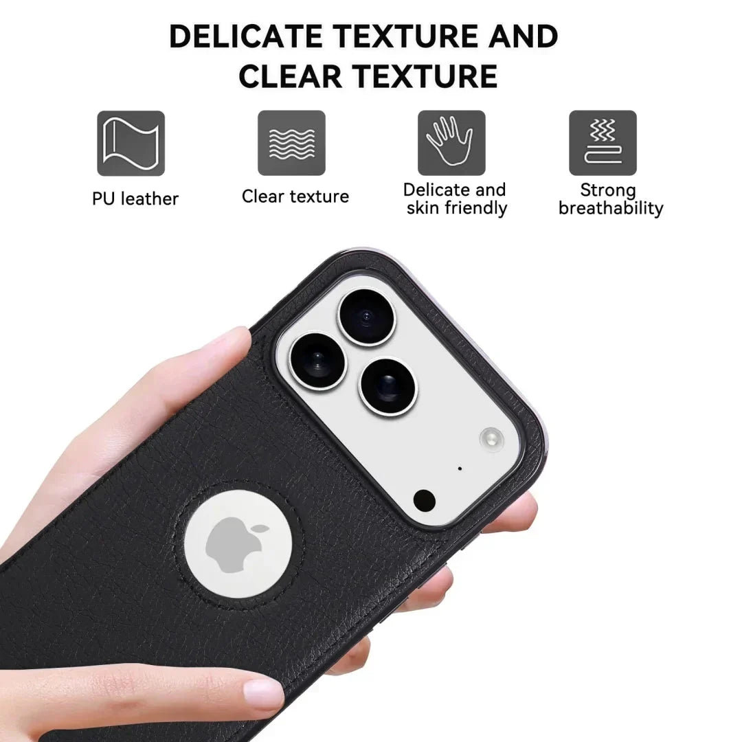 Luxury High Quality PU Leather Mobile Phone Case For iPhone 12-18 Pro & Pro Max