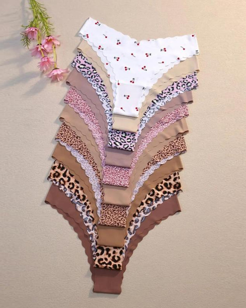 Nahtlose Panties mit Wellenkante (10er-Pack)