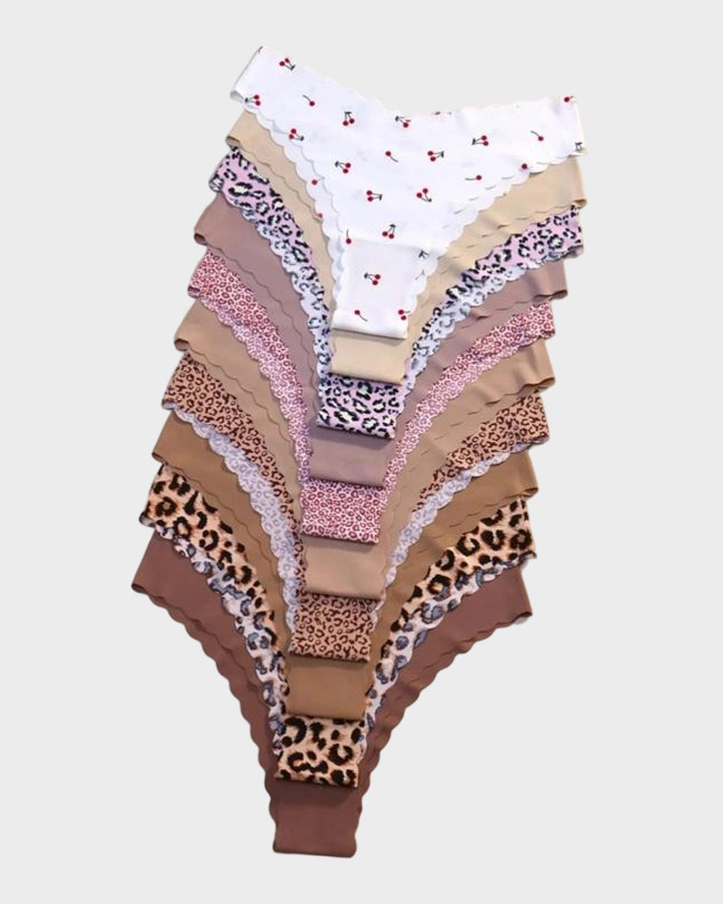 Nahtlose Panties mit Wellenkante (10er-Pack)