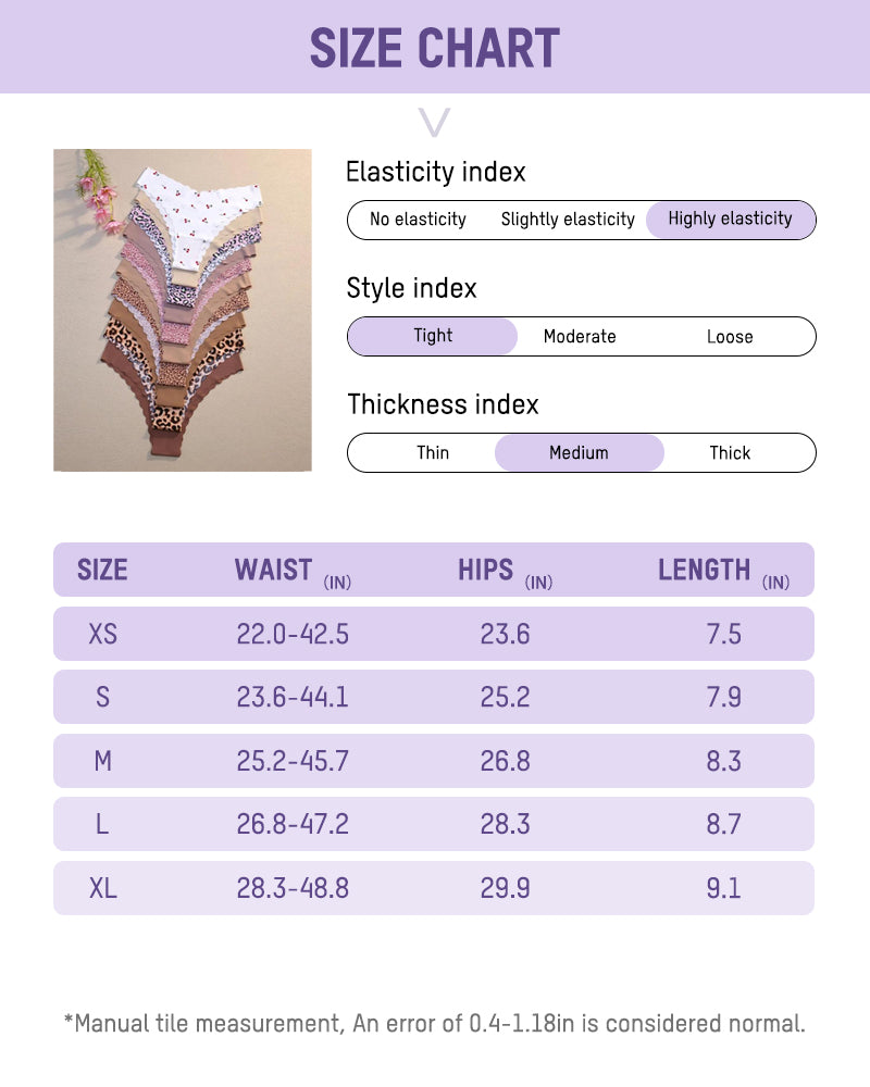 Nahtlose Panties mit Wellenkante (10er-Pack)