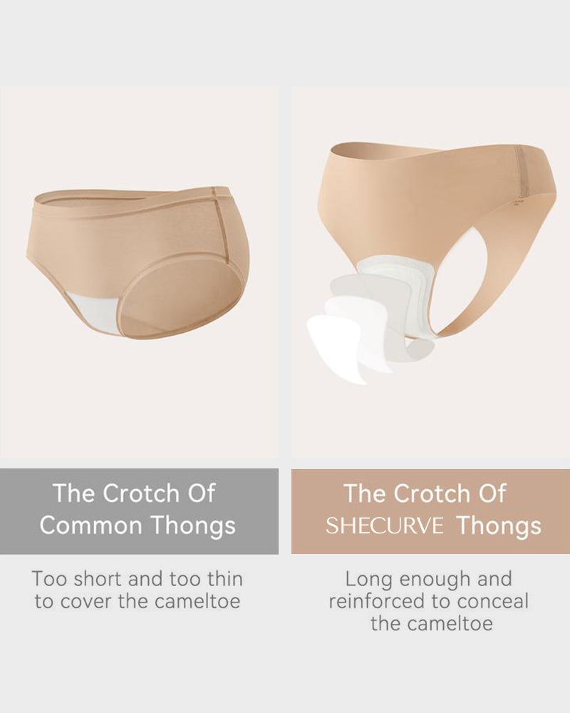 Seamless Camel Toe Cover Thongs (5 PACK)