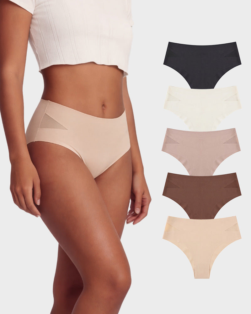 Sexy Seamless Mesh Cutout Panty (5 Pack)