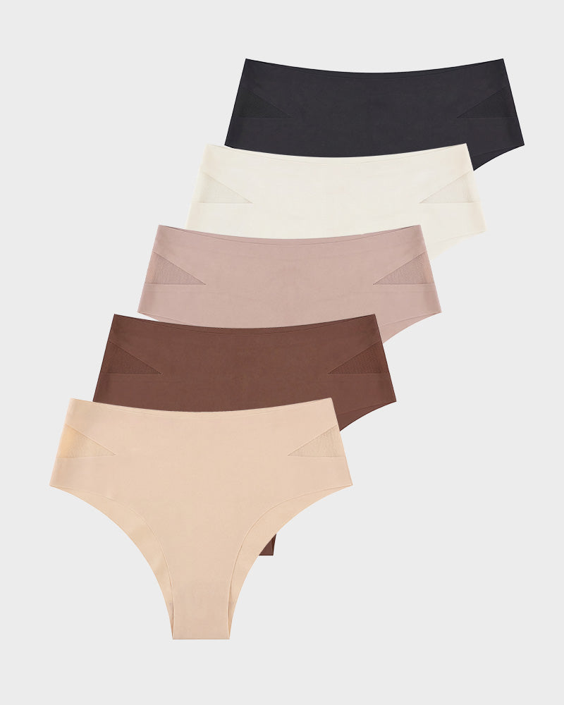 Sexy Seamless Mesh Cutout Panty (5 Pack)