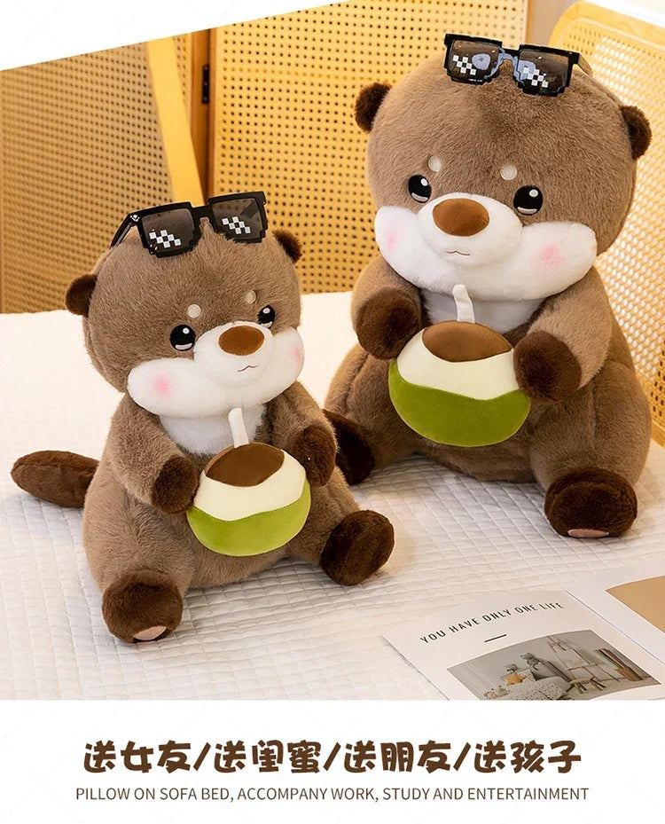 Charming Coconut Otter Plush Toy