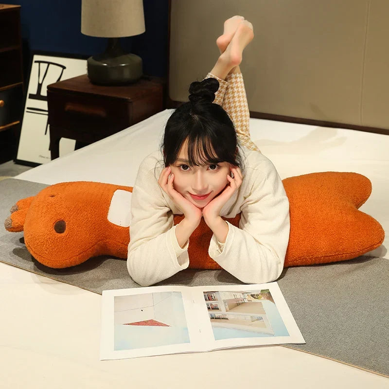Adorable Cuddly Bunny, Fox, and Wolf Long Pancake Plush Toys