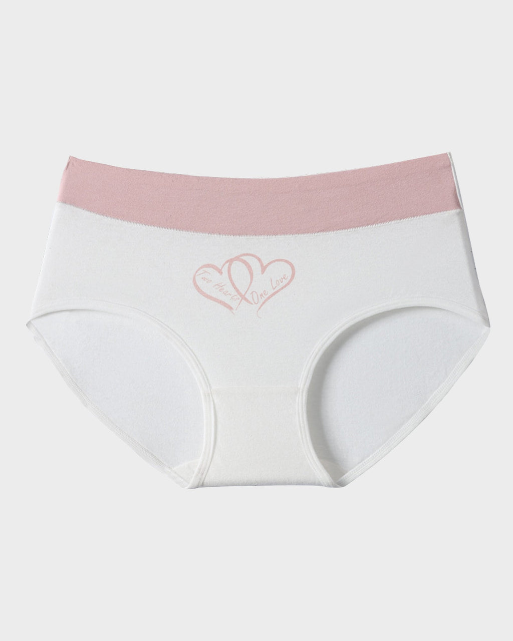 Soft Cotton Heart Print High-Waist Panties (6 Pack)